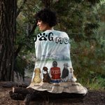 Manta personalizada Los humanos también son padres de perros Regalo de Navidad Regalo de cumpleaños para los amantes de los perros