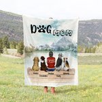 Manta personalizada Los humanos también son padres de perros Regalo de Navidad Regalo de cumpleaños para los amantes de los perros