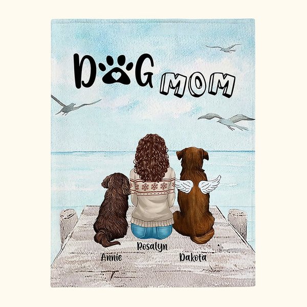 Manta personalizada Under the Blue Sky for The Rest of Our Lives Regalo de Navidad Regalo de cumpleaños para los amantes de los perros