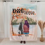 Coperta personalizzata We Are Together under The Maple Tree Regalo di Natale Regalo di compleanno per gli amanti dei cani