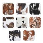Personalised Cowgirl Cowhide Fur Travel Jewellery Storage Box Christmas Gift Wedding Gift for Family Bridesmaid