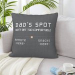Personalised Pocket Throw Pillow Cover Home Decoration with Text Birthday Christmas Gift for Him Dad Grandpa