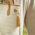 Personalized Birth Flower PU Leather Keychain with Engraved Name Wedding Party Birthday Gift for Her