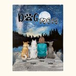 Personalisierte Sprechen der Liebe unter dem Vollmond Decke Weihnachtsgeschenk Geburtstagsgeschenk für Hundeliebhaber