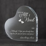 Personalisierte Sie sind alles, was ich brauche Acryl Herz Plaque Romantische Home Decor Valentinstag Weihnachtsgeschenk für Paar Ehemann Ehefrau