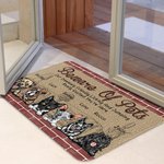 Personalizado Beware Of Pets Our Intensely Friendly Licking And Jumping Excited You Door Mat Home Decoration Birthday Christmas Gift for Pet Owner