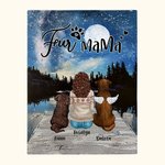 Manta personalizada Under The Night Sky with You Regalo de Navidad Regalo de cumpleaños para los amantes de los perros