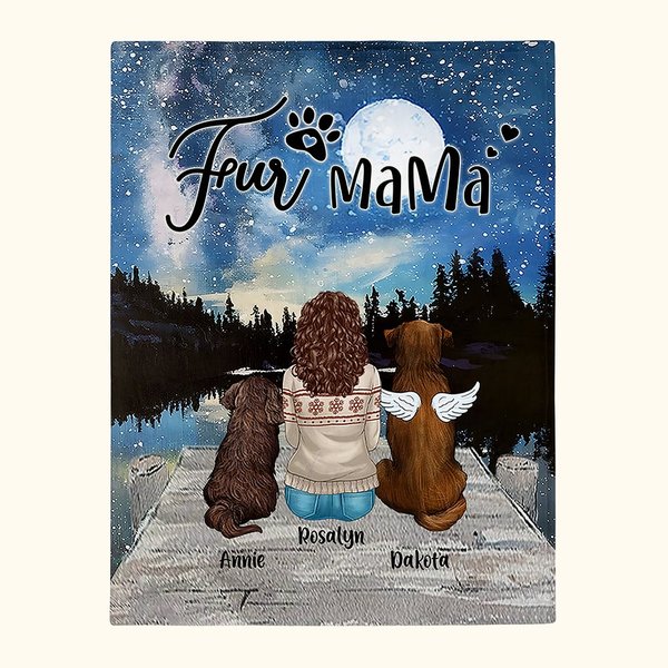 Manta personalizada Under The Night Sky with You Regalo de Navidad Regalo de cumpleaños para los amantes de los perros