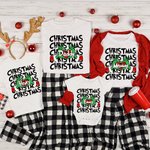 Personalized Retro Green Monster Hand Christmas T-shirt Sweatshirt Baby Onesie Funny Christmas Gift for Family Friend