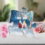 Personalisierte Ich vermisse dich ich weiß Puzzle Schmetterling Acryl Ornament mit Namen Schreibtisch Dekor Memorial Geschenk für große Familie