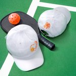 Personalized Pickleball Coral Heart Hat with Embroidered Name Monogram Adjustable Cotton Sport Hat Birthday Gift for Pickleball Lover Player