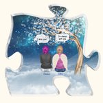 Personalisierte Ich bin immer bei dir Puzzle Acryl Ornament Schreibtisch Dekor Weihnachten Memorial Geschenk für Familie