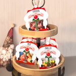 Sac à Friandises de Noël Personnalisé Père Noël Fête de Noël Cadeau pour Enfants Famille Ami Lot de 4