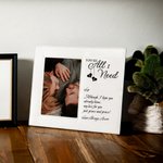 Personalized You are All I Need Romantic Leather  Photo Frame with Name and Initials  Anniversary Valentine's Day Birthday Gift for Couples