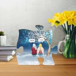 Personalisierte Ich vermisse dich ich weiß Puzzle Schmetterling Acryl Ornament mit Namen Schreibtisch Dekor Memorial Geschenk für große Familie