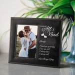 Personalized You are All I Need Romantic Leather  Photo Frame with Name and Initials  Anniversary Valentine's Day Birthday Gift for Couples