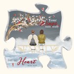Personalisierte Your Wings Were Ready But My Heart Was Not Puzzle Acryl Schreibtisch Ornament Weihnachten Memorial Geschenk für Familie