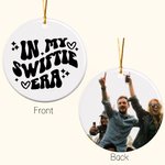 Personalized In My Swiftie Era Ceramic Ornament with Photo Christmas Gift for Family or Friend