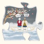 Henkilökohtainen olen aina kanssasi Puzzle akryyli koriste pöydän sisustus joulu muistolahja perheelle