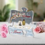 Personalisierte Your Wings Were Ready But My Heart Was Not Puzzle Acryl Schreibtisch Ornament Weihnachten Memorial Geschenk für Familie
