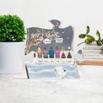 Henkilökohtainen olen aina kanssasi Puzzle akryyli koriste pöydän sisustus joulu muistolahja perheelle