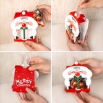 Sac à Friandises de Noël Personnalisé Père Noël Fête de Noël Cadeau pour Enfants Famille Ami Lot de 4