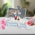 Henkilökohtainen olen aina kanssasi Puzzle akryyli koriste pöydän sisustus joulu muistolahja perheelle