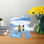 Personalised Your Wings Were Ready But My Heart Was Not Puzzle Acrylic Ornament Desk Decor Christmas Memorial Gift for Family