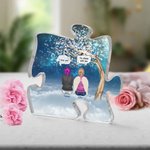 Personalisierte Ich bin immer bei dir Puzzle Acryl Ornament Schreibtisch Dekor Weihnachten Memorial Geschenk für Familie