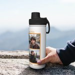 Personalisierte Foto-Collage Sport Food-Grade Edelstahl Wasserflasche Geburtstag Weihnachten Geschenk für Familie Freunde geeignet für Outdoor-Commuti