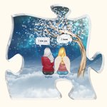 Personalisierte Ich vermisse dich ich weiß Puzzle Schmetterling Acryl Ornament mit Namen Schreibtisch Dekor Memorial Geschenk für große Familie
