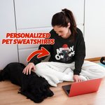 Personalized Lovely Dog Cat Portrait Christmas Unisex Sweatshirt Christmas Gift for Family Kid Pet Lover