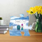 Personalisierte Ich vermisse dich mehr als alles andere Puzzle Acryl Ornament mit Namen Home Decor Memorial Geschenk für Familie