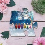 Personalisierte Ich vermisse dich ich weiß Puzzle Schmetterling Acryl Ornament mit Namen Schreibtisch Dekor Memorial Geschenk für große Familie