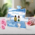 Personalised Your Wings Were Ready But My Heart Was Not Puzzle Acrylic Ornament Desk Decor Christmas Memorial Gift for Family