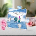 Personalisierte Ich vermisse dich mehr als alles andere Puzzle Acryl Ornament mit Namen Home Decor Memorial Geschenk für Familie