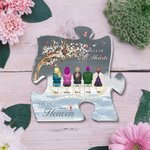 Casse-tête en acrylique Personnalisé Un morceau de mon coeur est au paradis Ornement commémoratif Décoration de bureau Cadeau pour la famille et les a