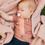 Personalisierte Schnuller Clip Halter Stickerei Band Schnuller Leine Passt die meisten Schnuller Beißring Spielzeug Baby Dusche neugeborenes Geschenk