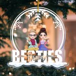 Gepersonaliseerd Kerst Sneeuwvlokje Besties Acryl Ornament Kerstverjaardagscadeaus voor Besties Zus