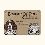 Personalizzato Beware of Pets The Owners Are Shady As Hell Stuoia della porta Decorazione per la casa Regalo di Natale di compleanno per il proprietario dell'animale domestico