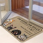 Gepersonaliseerde Mijn Huis Mijn Regels De Mensen Wonen Hier Deurmat Huisdecoratie Verjaardag Kerstcadeau voor Huisdierbezitter
