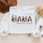 Personalised This Mama Loves Her Herd Highland Cow Sweatshirt Mother's Day Birthday Christmas Gift for Mom Grandma