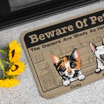 Personalisierte Beware Of Pets Die Besitzer sind schattige Türmatte Home Dekoration Geburtstag Weihnachten Geschenk für Tierhalter