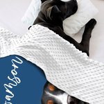 Couverture Douce Personnalisée avec Nom et Photo d'Animal de Compagnie Cadeau Anniversaire Noël pour Chien et Chat