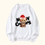 Personalized Lovely Dog Cat Portrait Christmas Unisex Sweatshirt Christmas Gift for Family Kid Pet Lover