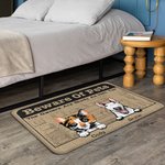 Personalisierte Beware Of Pets Die Besitzer sind schattige Türmatte Home Dekoration Geburtstag Weihnachten Geschenk für Tierhalter