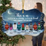 Personalizado A Little Bit Of Crazy A Little Bit Loud Forma irregular Adorno de cerámica Regalo de Navidad Regalo conmemorativo para la familia