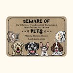 Gepersonaliseerde Pas Op Voor Huisdieren Onze Intens Vriendelijke Echt Opgewonden Je Bent Hier Deurmat Huisdecoratie Verjaardag Kerstcadeau voor Huisd