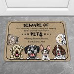 Gepersonaliseerde Pas Op Voor Huisdieren Onze Intens Vriendelijke Echt Opgewonden Je Bent Hier Deurmat Huisdecoratie Verjaardag Kerstcadeau voor Huisd