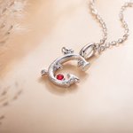 Personalisierte Zweige und Blätter Design Halskette mit Geburtsstein Weihnachten Geburtstag Valentinstag Geschenk für sie